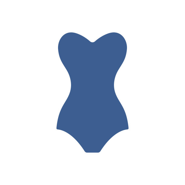 明亮的泳衣。海滩女性形式。泳衣单图标在卡通风格矢量符号股票插图。图片下载