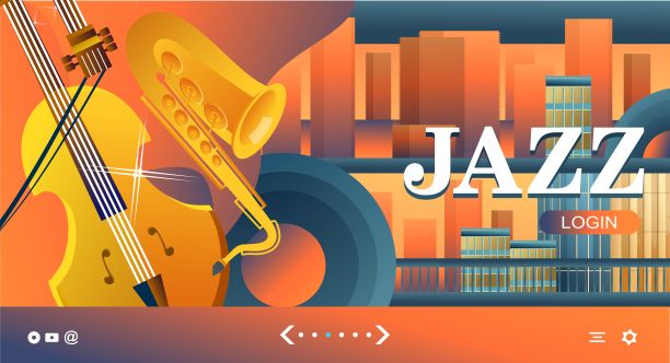 音乐复古的旗帜图片下载