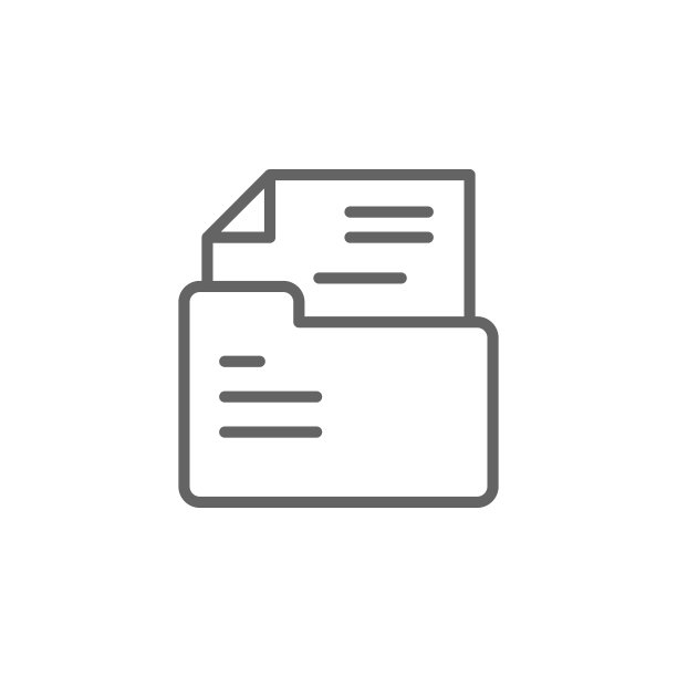 文件夹，文件大纲图标。元素商业插图线图标。符号和符号可以用于网页，标志，手机应用程序，UI，用户体验图片下载