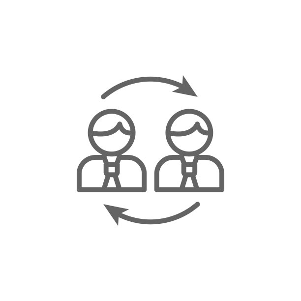 交换人轮廓图标。元素商业插图线图标。符号和符号可以用于网页，标志，手机应用程序，UI，用户体验图片下载