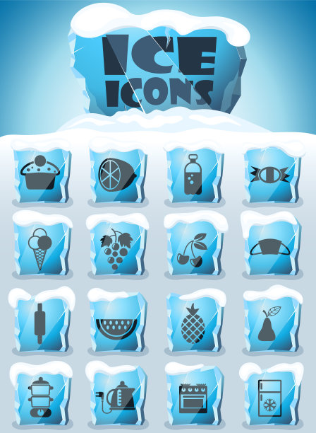 食物和厨房图标设置图片下载