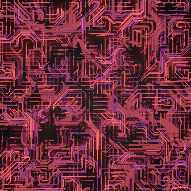 数字粉色线抽象背景。现代封面设计与几何图案。三维渲染图片下载