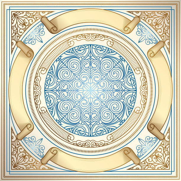 金色华丽的装饰复古设计图片下载