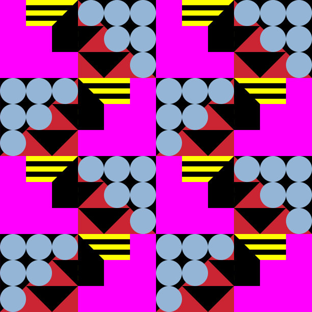 向量复古复古几何抽象时尚无缝图案。流行的背景图案时尚潮人多色创意形状插图印花和包装。图片下载