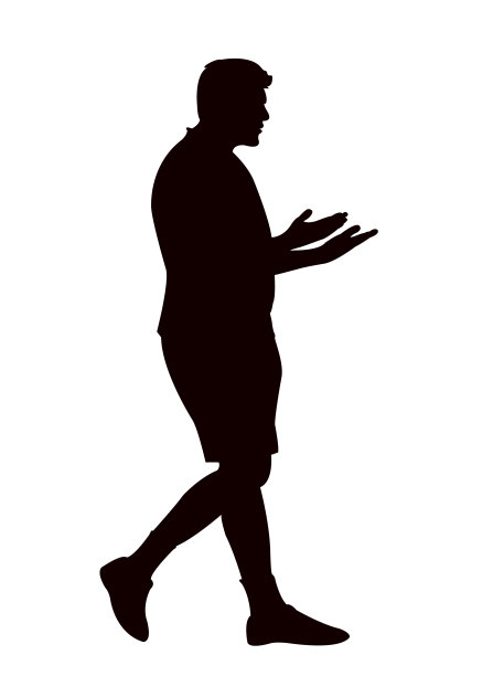 一个人的身体轮廓矢量图片下载