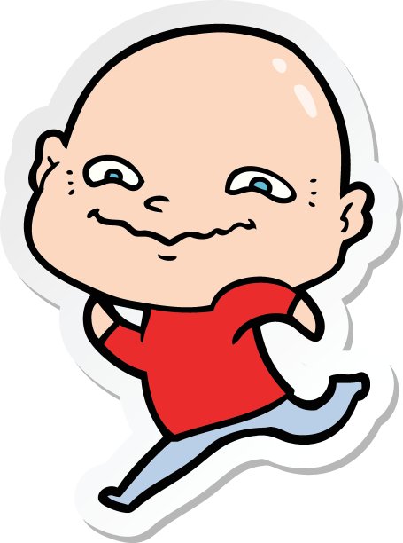 一个卡通怪胎的贴纸图片下载