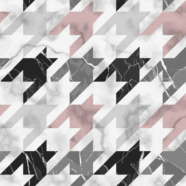 大理石矢量纹理豪华犬牙无缝图案图片下载