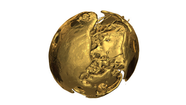 立方体黄金制成的3d概念，用于金融和商业图片下载