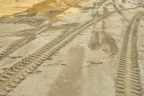 建筑工地的沙子作为背景。图片下载