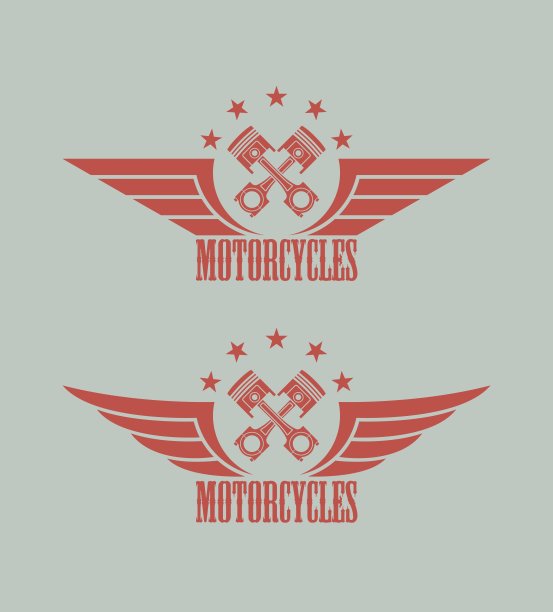 带翅膀的活塞和带文字的星星图片下载