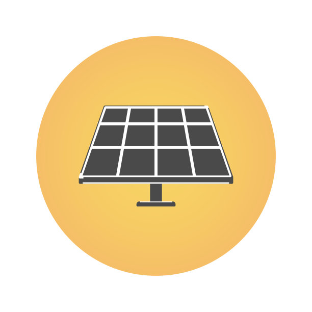 太阳能电池板和太阳在白色的背景。替代能源。图标在平面风格。图片下载