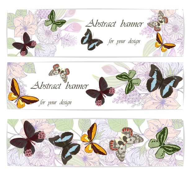 用花和蝴蝶作为背景。图片下载