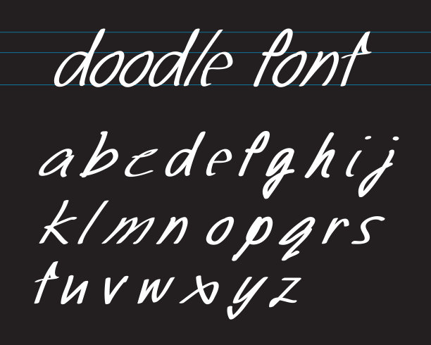 手写字体粗体-向量图片下载