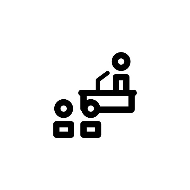 会议演示图标矢量插画图片下载