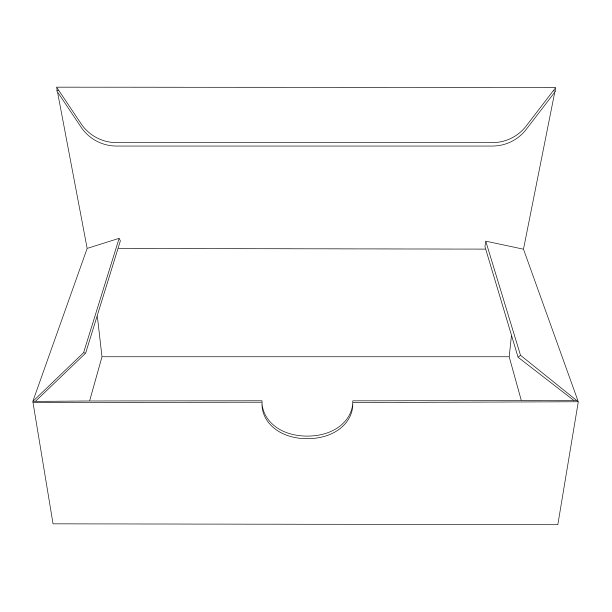 打开鞋盒。轮廓图图片下载