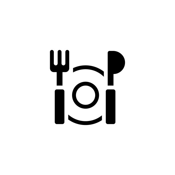 餐叉勺子菜肴图标矢量图图片下载
