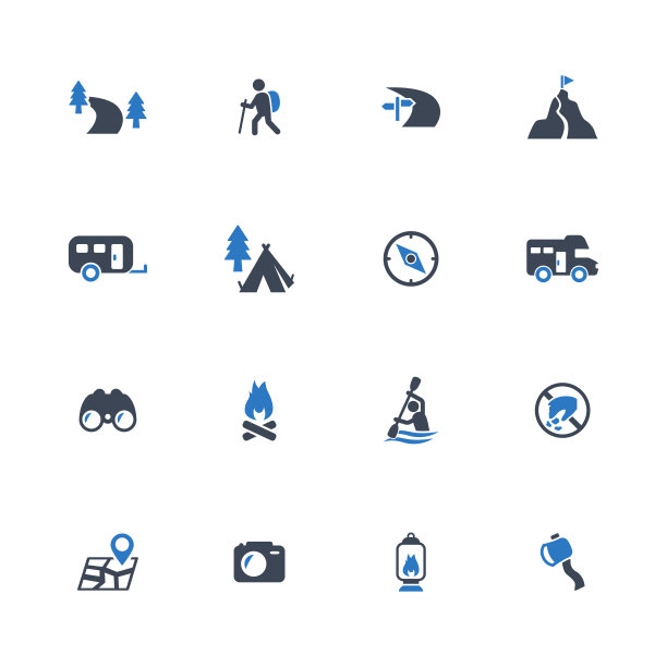 露营和旅行的标志图片下载