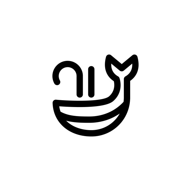鲸鱼，鱼图标矢量插图图片下载
