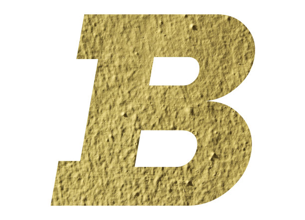 字母B的字母表，黄色的墙，白色的背景图片下载