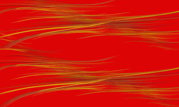 抽象的红色背景与弯曲的黄色线。图片下载