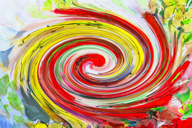 最好的花卉扭曲背景为您的设计。花背景抽象。美丽明亮的背景-插图。图片下载