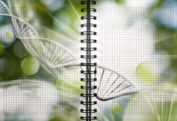 带有DNA链的笔记本图像图片下载