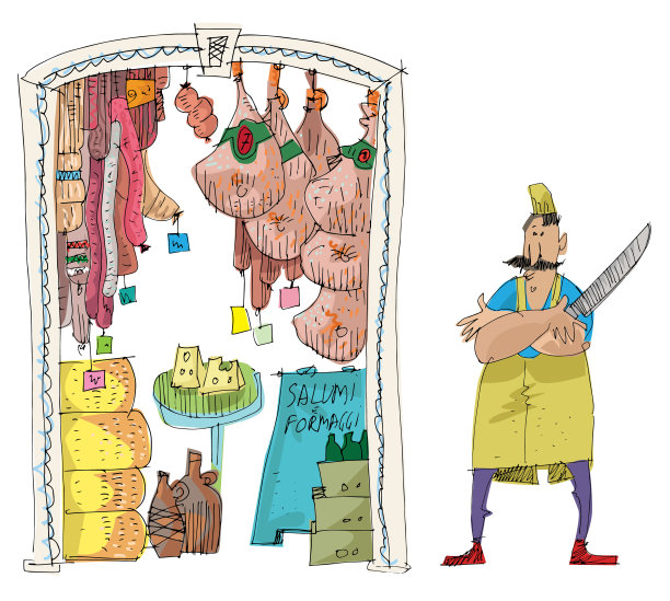 传统的意大利食品店图片下载