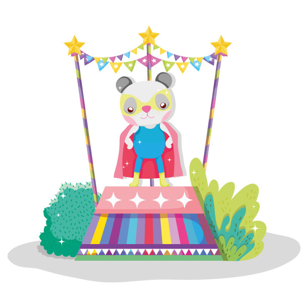 熊猫英雄服装去马戏团表演图片下载