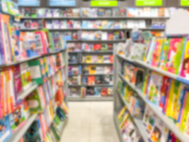 抽象模糊的现代书店图片下载