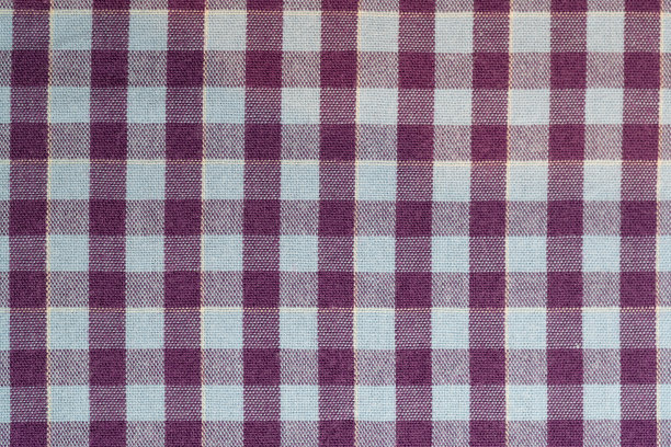 全框棉格子紫色和蓝色织物背景图片下载