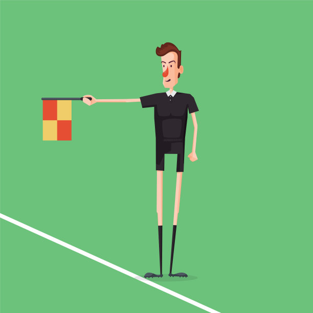 足球裁判边裁越位。复选框的图片下载