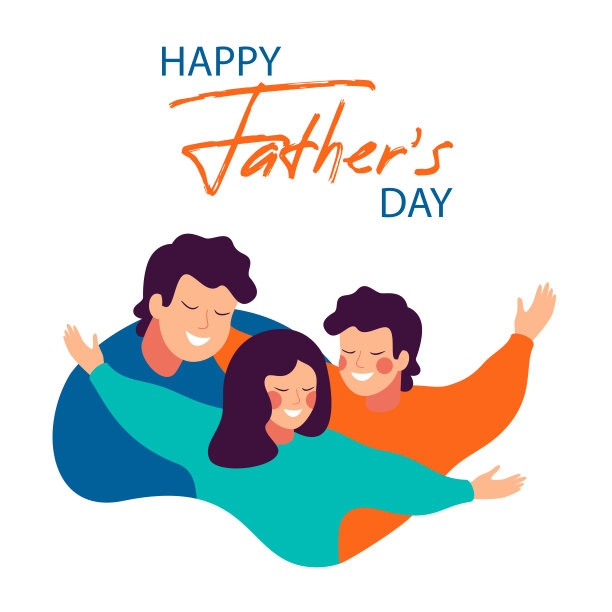 矢量贺卡祝父亲节快乐素材图片