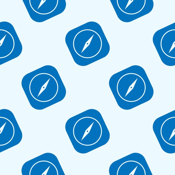 罗盘图标平面无缝图案设计。矢量图图片下载