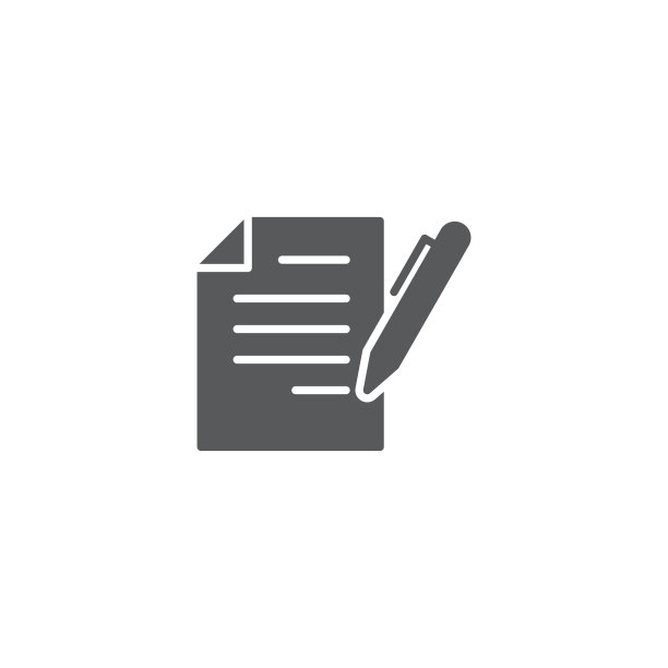 合同签署，文件和铅笔或钢笔矢量图标概念，隔离在白色背景上图片下载