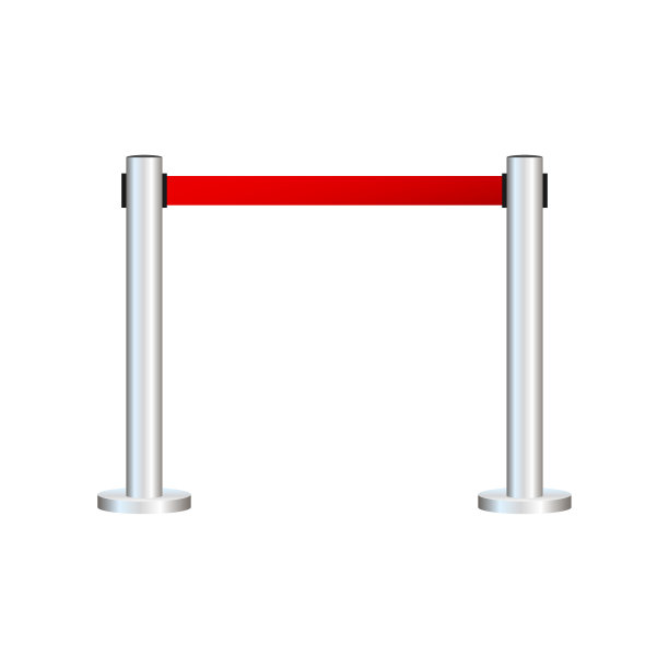 红地毯，金柱子上有红绳子。独家活动，电影首映，晚会，典礼，奖项的概念。矢量插图。图片下载