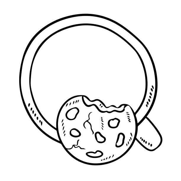 牛奶与饼干隔离涂鸦素描。早餐又甜又营养。可爱卡通风格的温馨形象图片下载