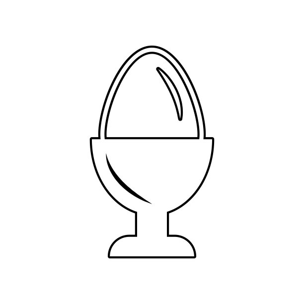 煮鸡蛋图标。吃元素的移动概念和web应用图标。轮廓线、细线图标用于网站设计开发、应用程序开发图片下载