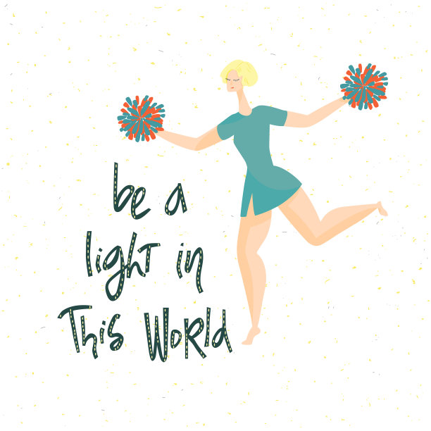 有女孩的白色卡片，上面写着“成为世界上的一束光”图片下载