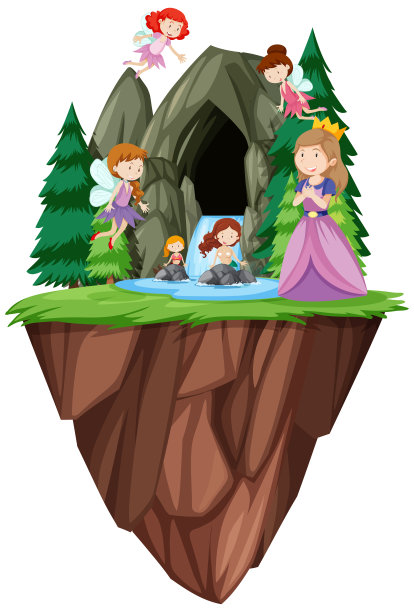 幻想人在山洞前图片下载