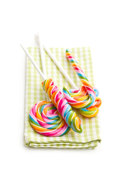 一套彩色棒棒糖。图片下载