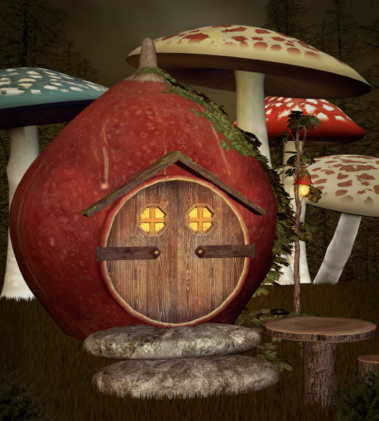 精灵的房子在一个秘密的地方图片下载