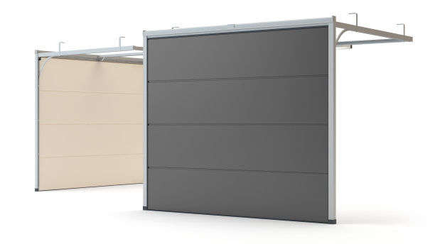 车库门，3D插图图片下载