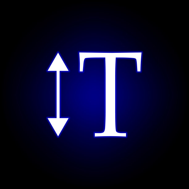 霓虹灯样式的缩放文本图标。可以用于网页，logo，手机应用，UI, UX图片下载