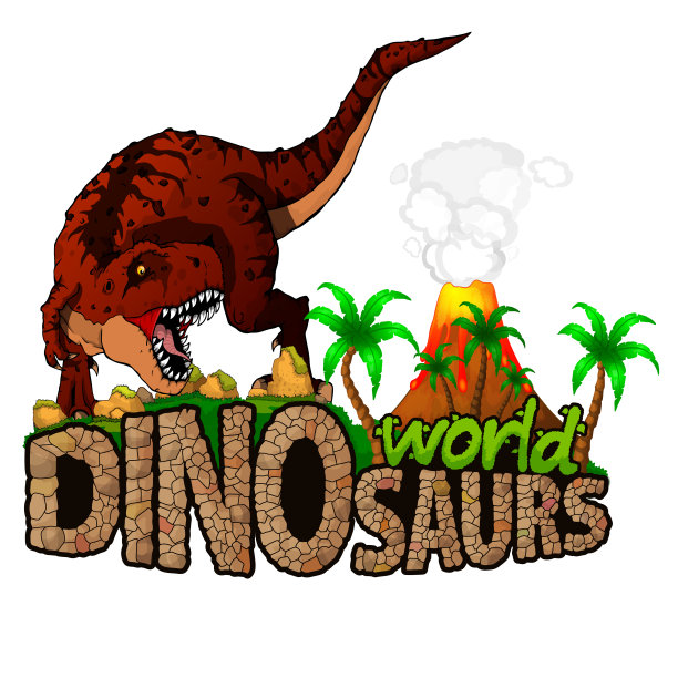 标志恐龙世界。矢量插图。图片下载