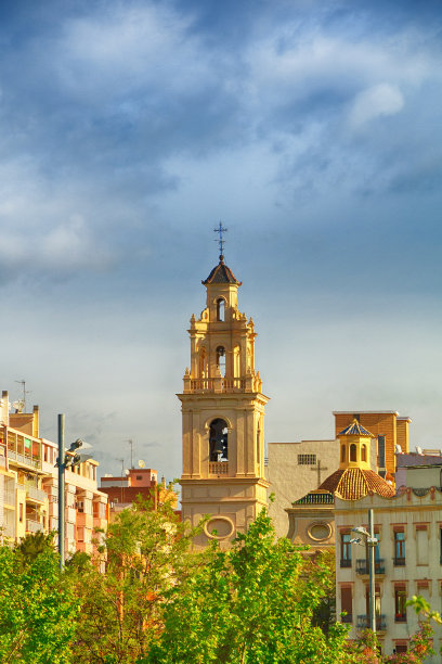 西班牙。瓦伦西亚。全景照片。从高处俯瞰城市图片下载