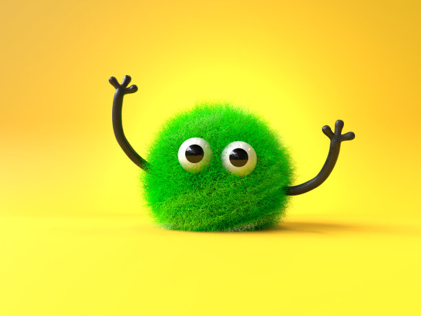 可爱的毛茸茸的怪物图片下载