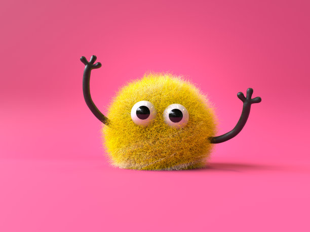 可爱的毛茸茸的怪物图片下载