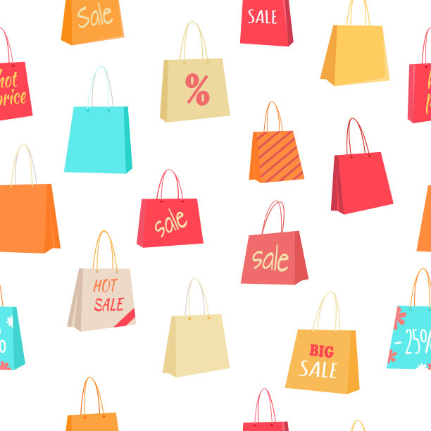 销售无缝模式矢量插图图片下载