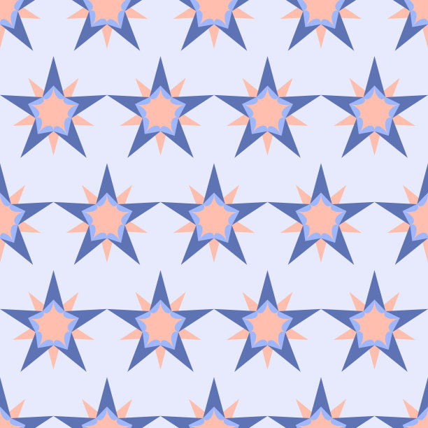美丽的背景与五颜六色的星星。假日无缝模式。装饰礼物包装纸，织物，纺织品，贺卡。矢量插图EPS10图片下载
