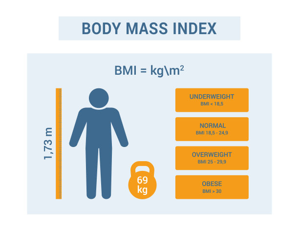 医疗信息图。体重指数，肥胖和超重说明。图片下载